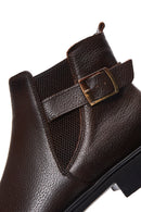 Men's Leather Buckle Classic Boots | Derimod