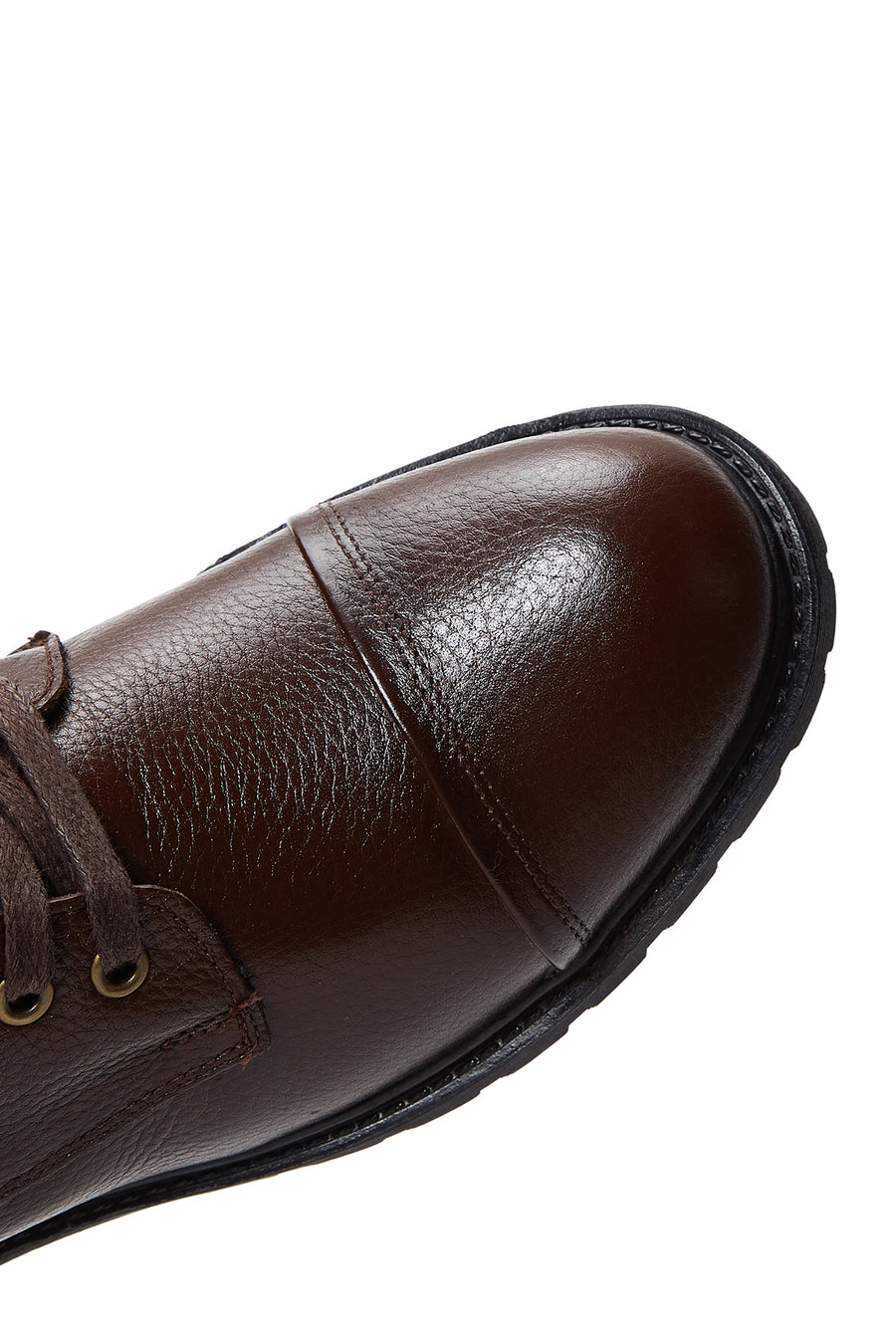 Men's Brown Leather Zippered Boots