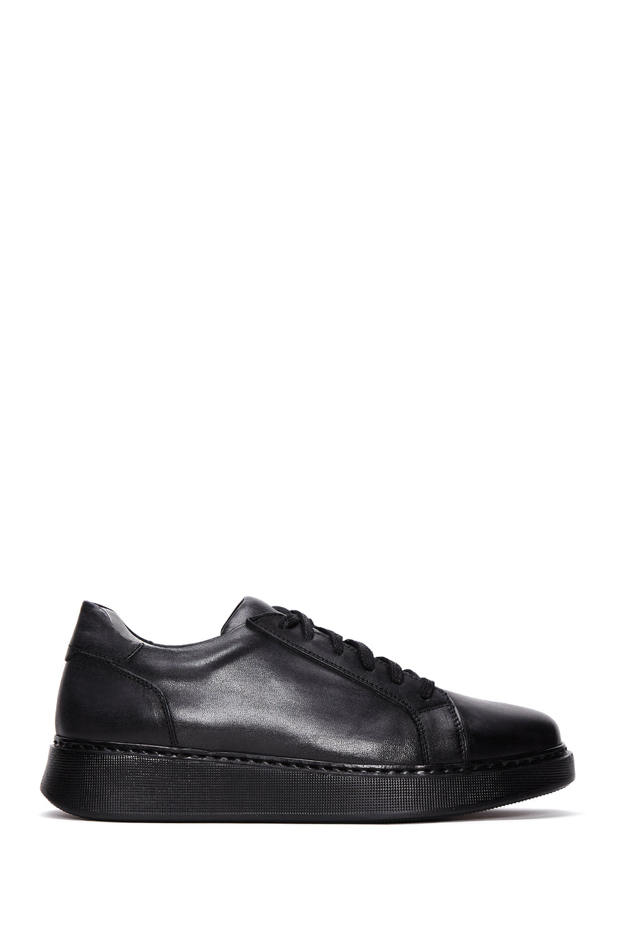 Men's Black Leather Casual Sneaker 22WFD687218 | Derimod
