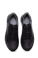 Men's Black Leather Casual Sneaker | Derimod