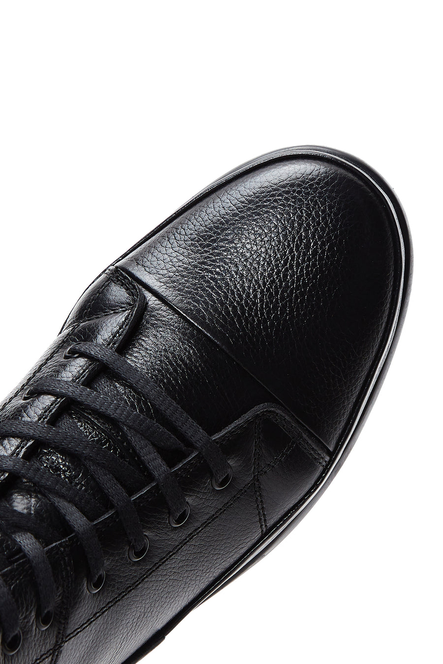 Men's Black Leather Zippered Boots