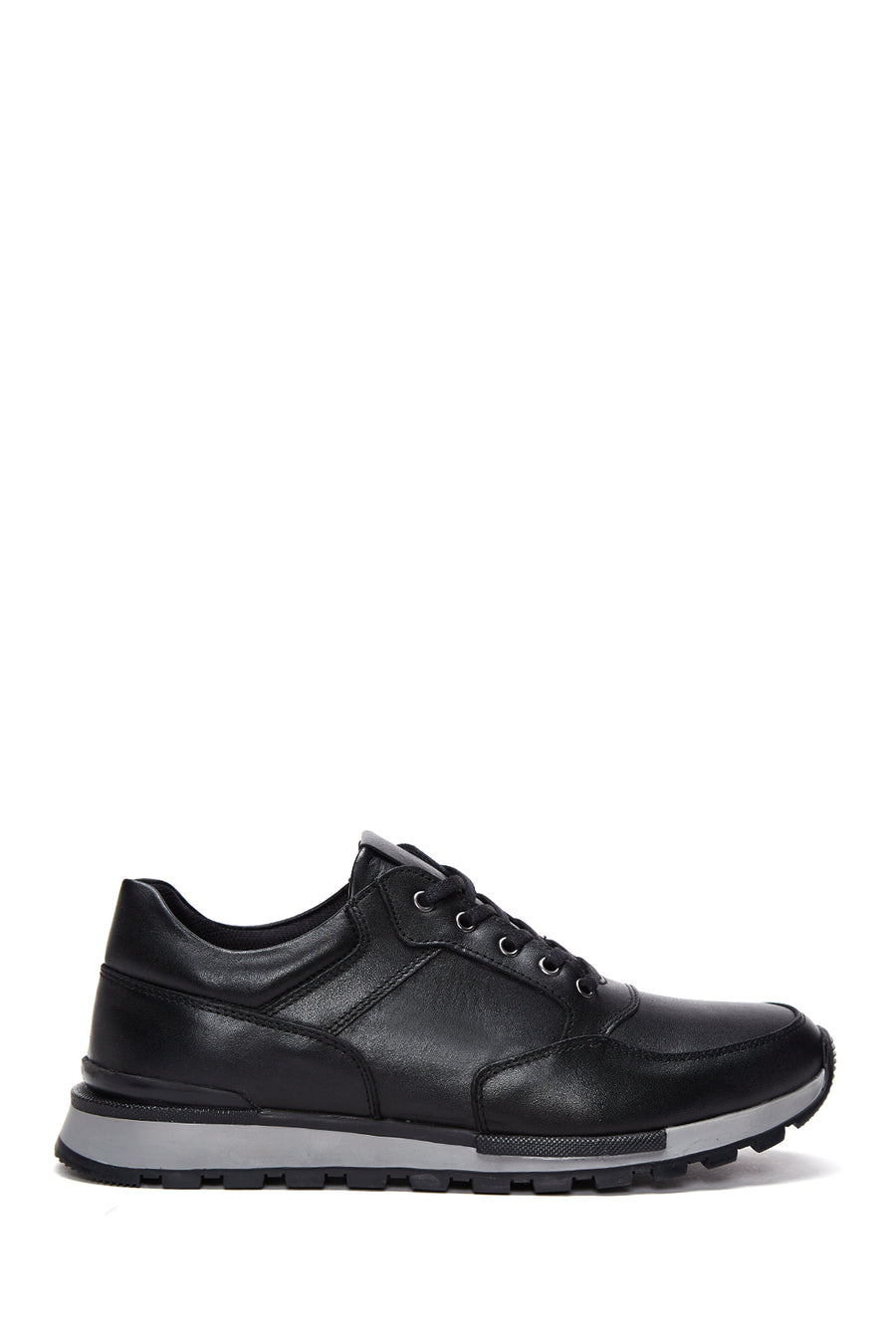 Men's Black Leather Sneaker 22WFD690418 | Derimod