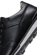 Men's Black Leather Sneaker | Derimod