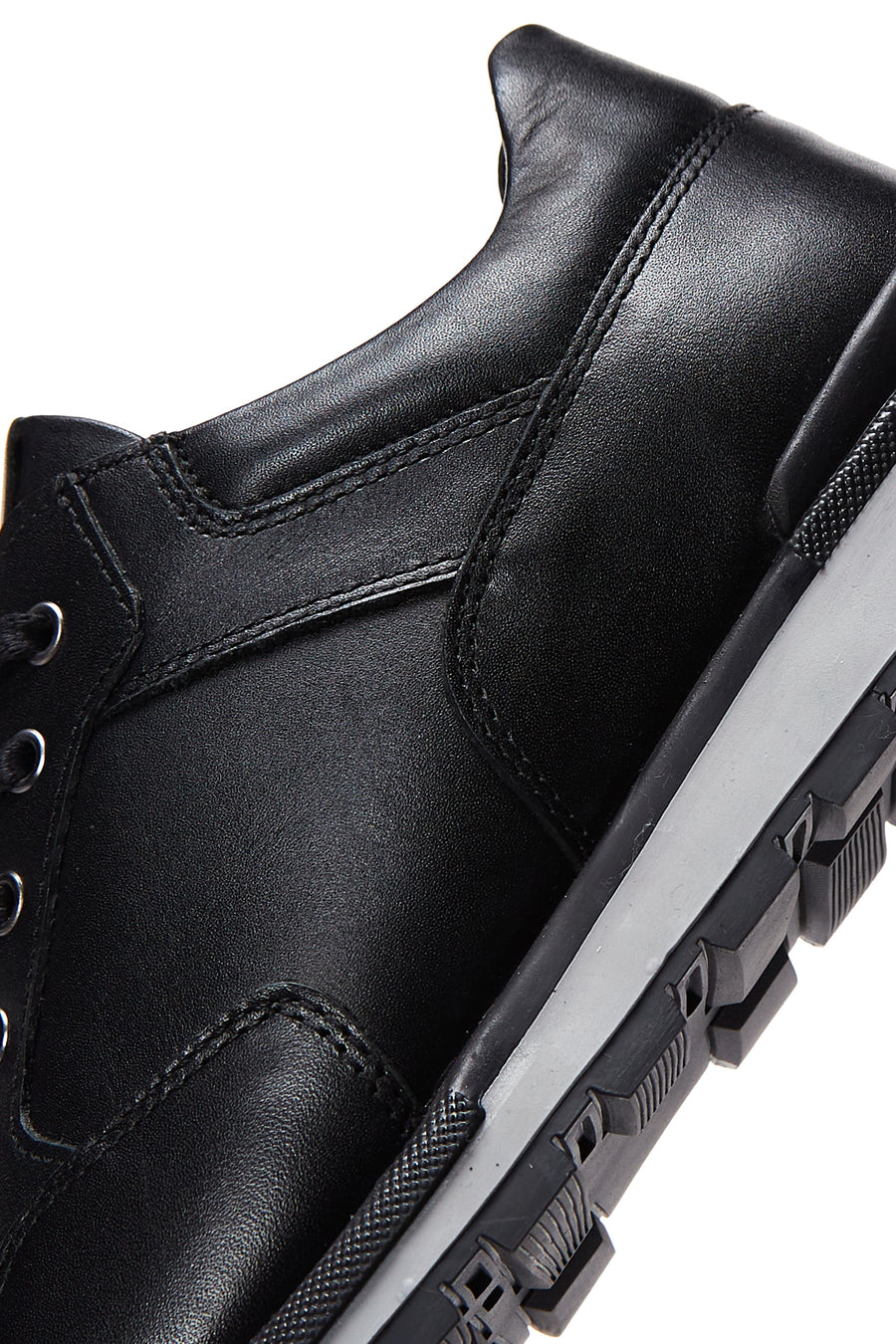 Men's Black Leather Sneaker