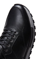 Men's Black Leather Sneaker | Derimod