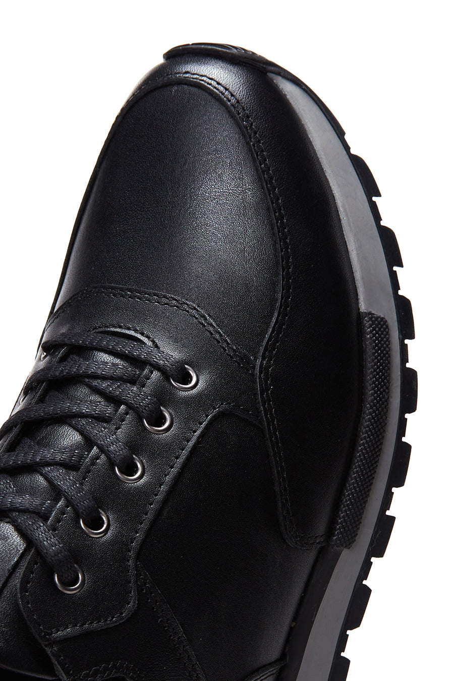 Men's Black Leather Sneaker