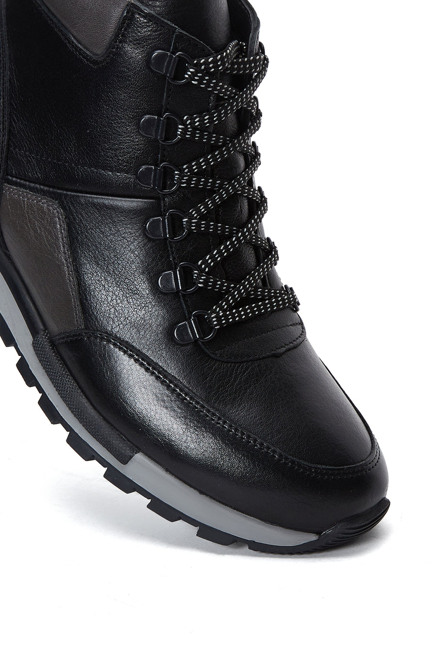 Men's Black Leather Casual Boots