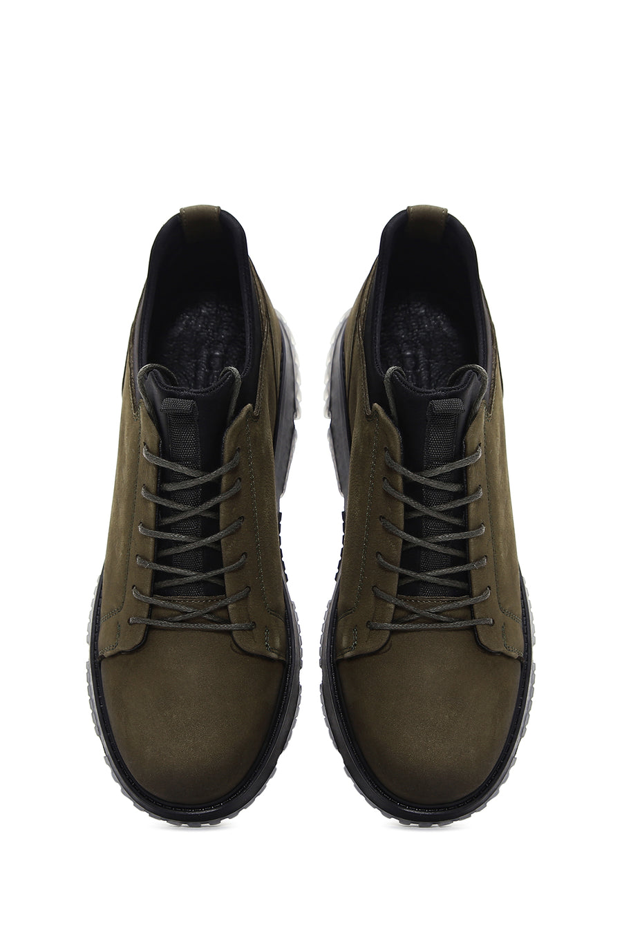 Men's Khaki Nubuck Leather Casual Shoes
