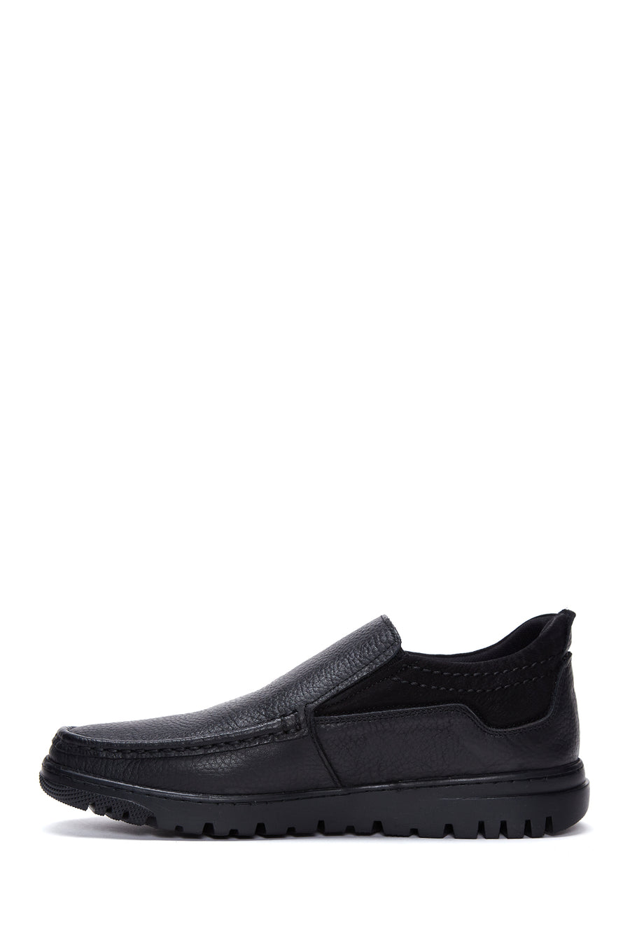 Men's Black Leather Casual Shoes