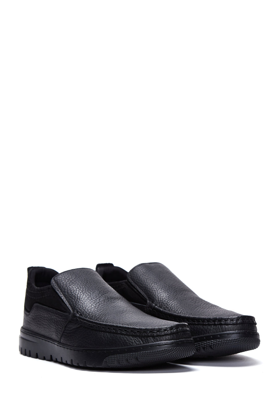 Men's Black Leather Casual Shoes