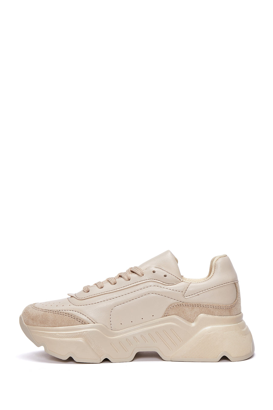 Women's Beige Thick Soled Sneaker