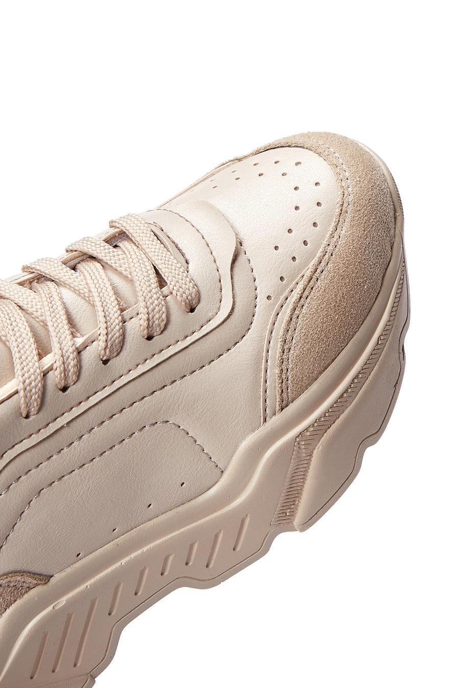 Women's Beige Thick Soled Sneaker