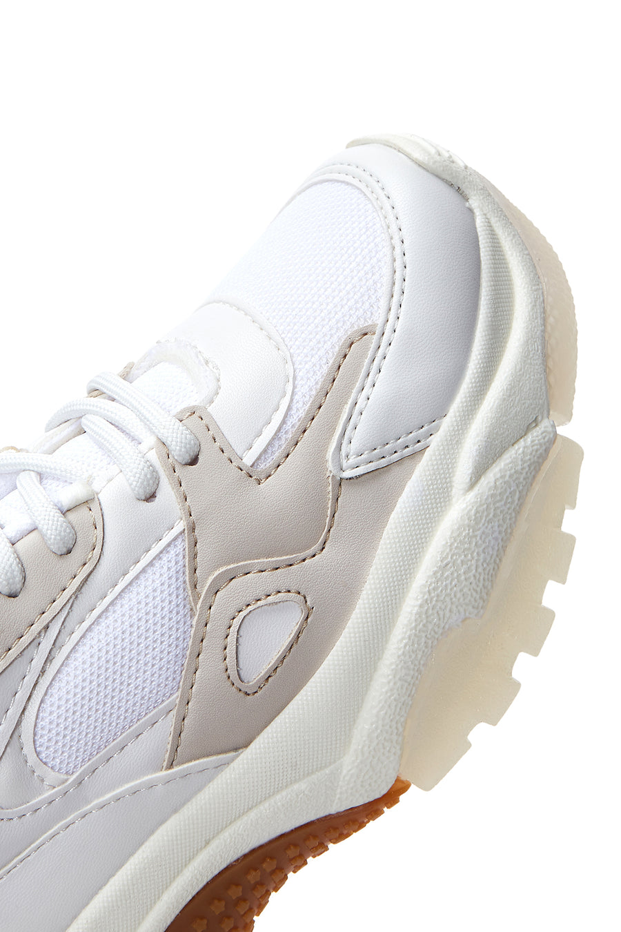 Women's Beige Thick Soled Sneaker
