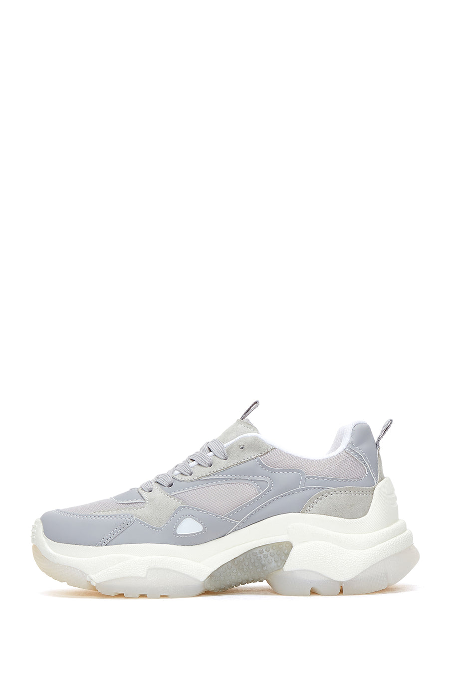 Women's Gray Thick Soled Sneaker