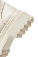 Women's Cream Zippered Boots | Derimod