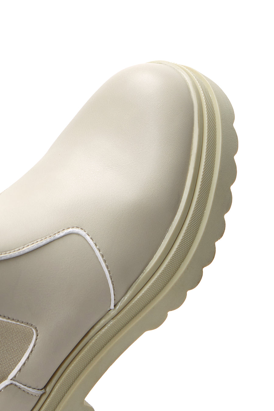 Women's Cream Chelsea Boots