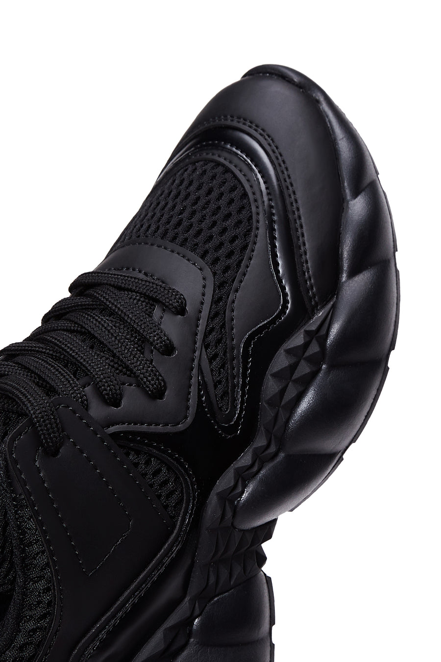 Women's Black Thick Soled Sneaker