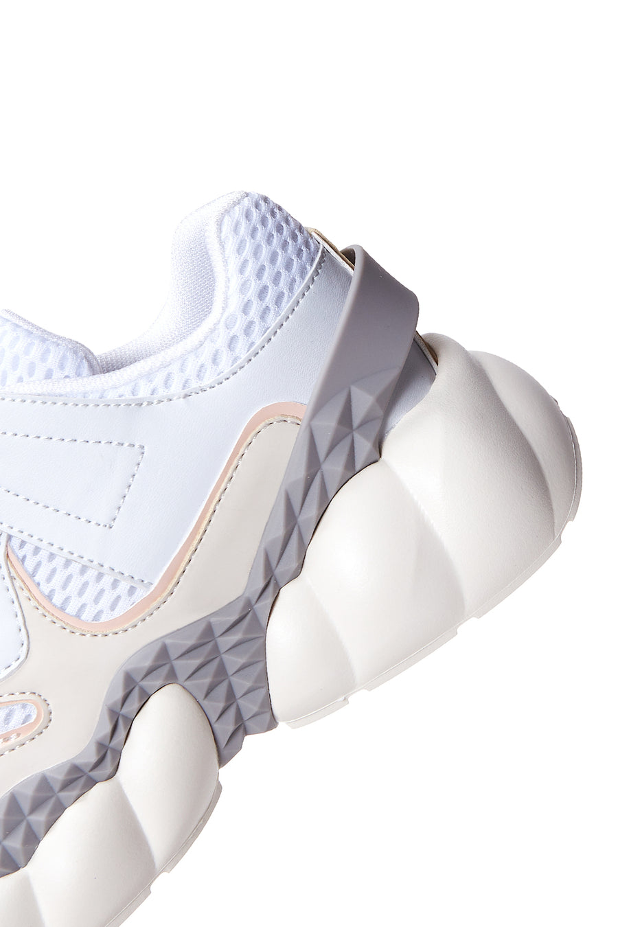 Kadın Pembe Beyaz Kalın Tabanlı Sneaker