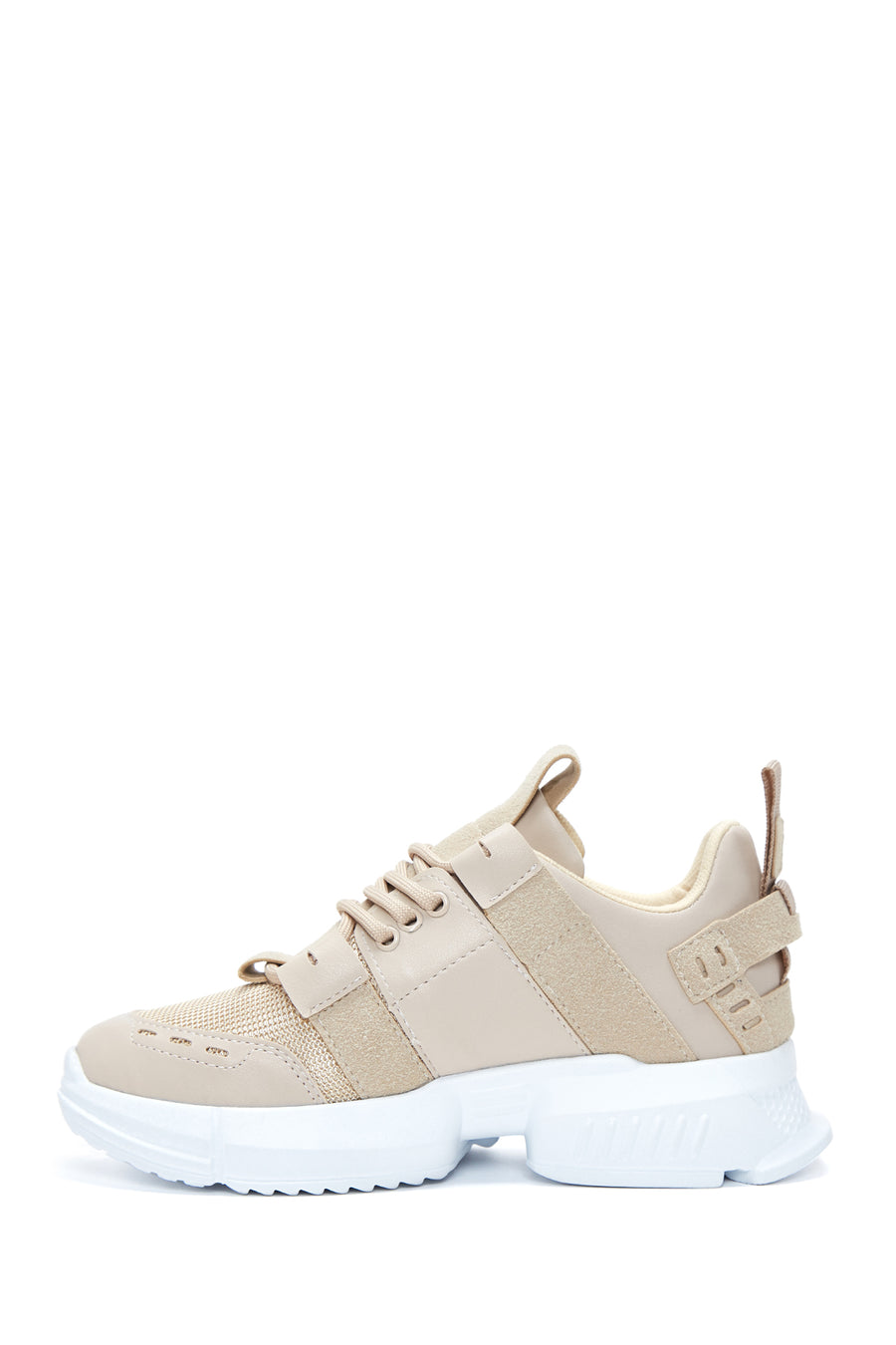 Kadın Bej Yüksek Taban Sneaker