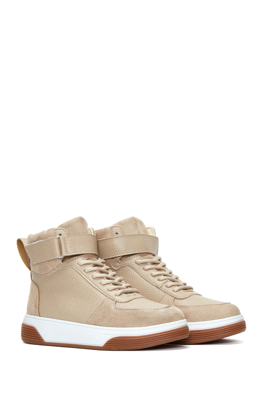 Women's Beige High Top Sneaker