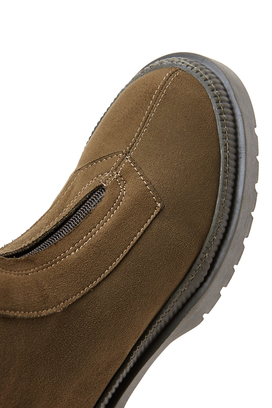 Women's Khaki Suede Leather Boots