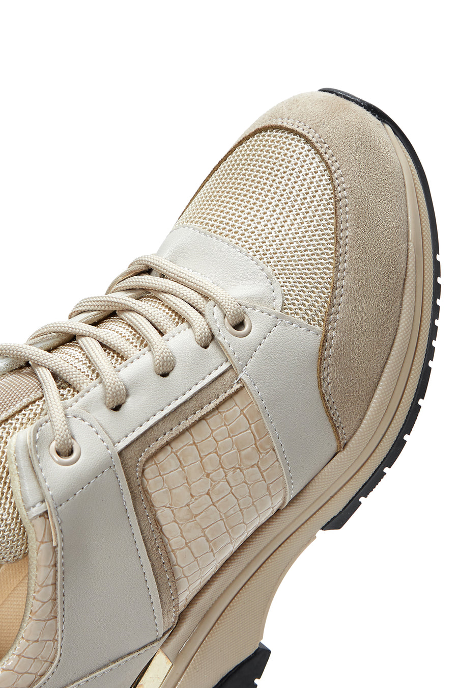 Kadın Bej Kalın Tabanlı Sneaker