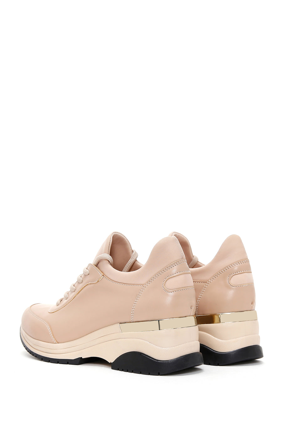 Kadın Bej Kalın Tabanlı Sneaker