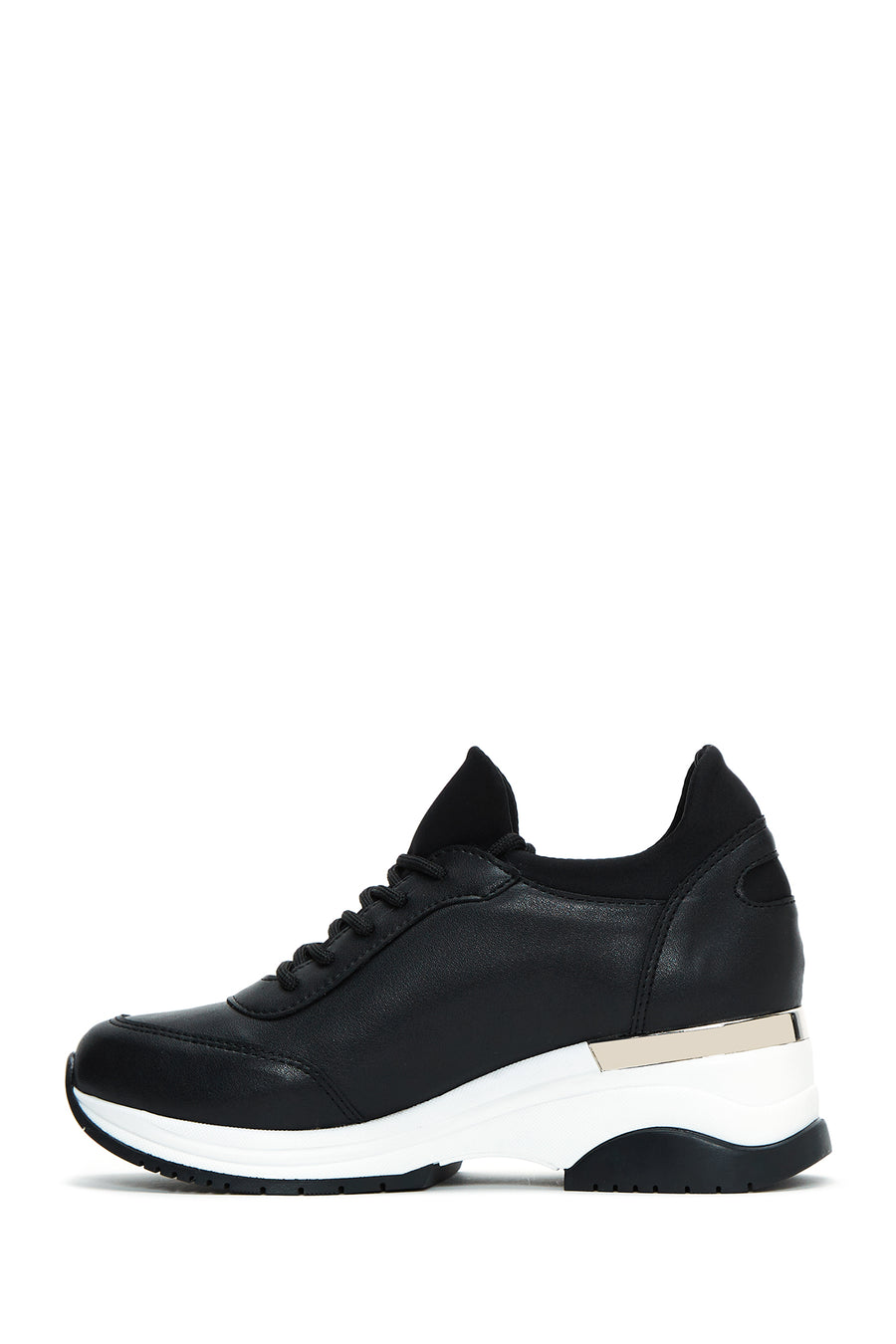 Women's Black Thick Soled Sneaker
