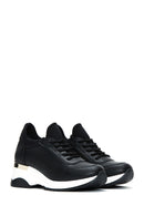 Women's Black Thick Soled Sneaker | Derimod