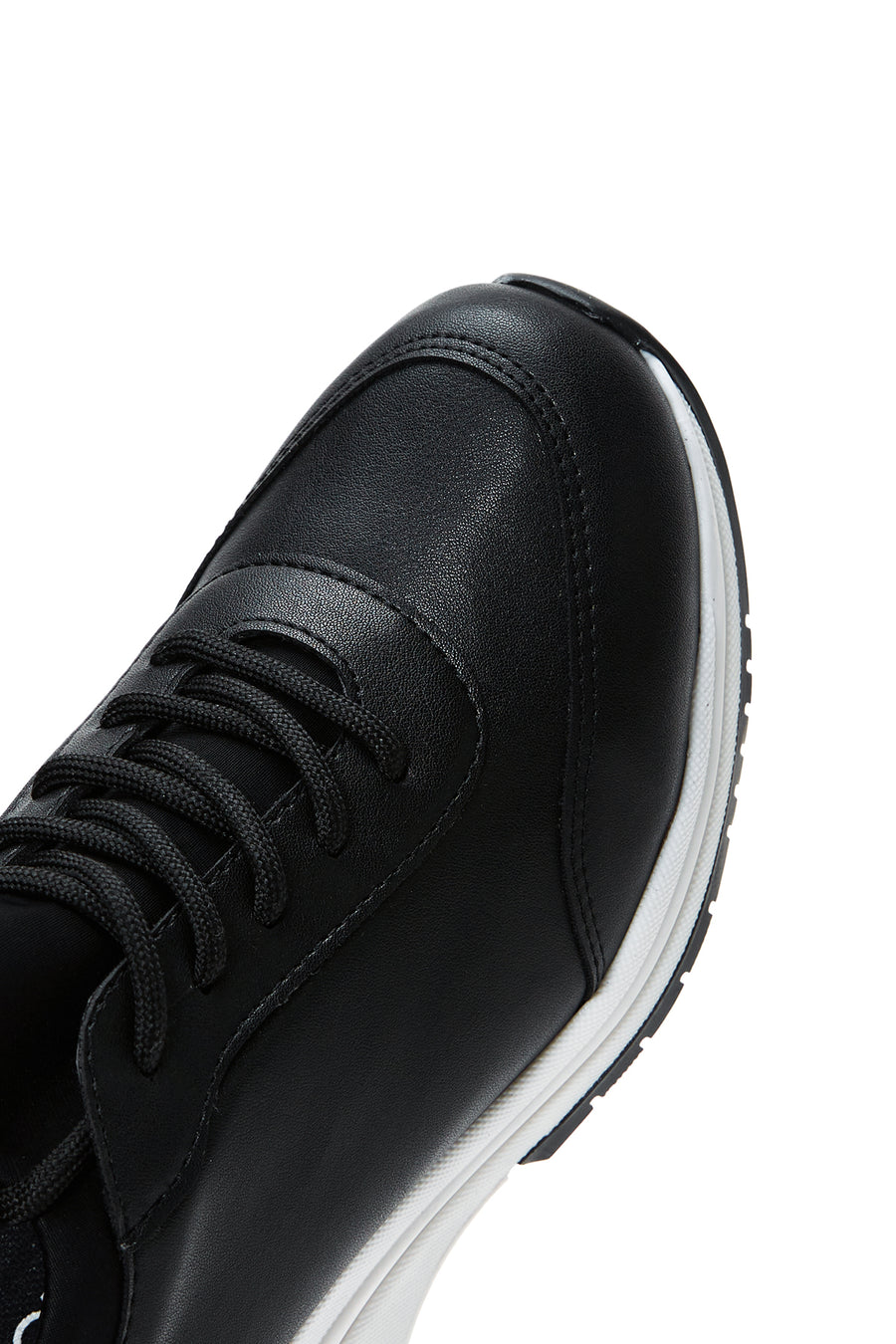 Women's Black Thick Soled Sneaker