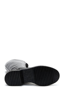 Women's Black Lace-Up Flat Boots | Derimod