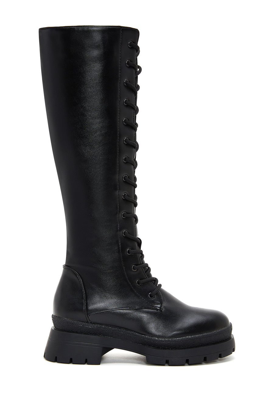 Women's Black Zippered Lace Up Boots 22WFE254118 | Derimod