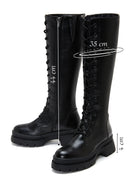 Women's Black Zippered Lace Up Boots | Derimod