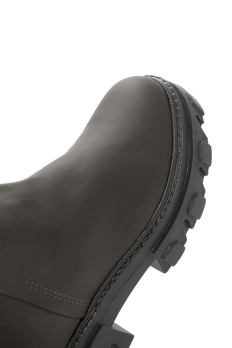 Women's Khaki Zippered Thick Soled Boots