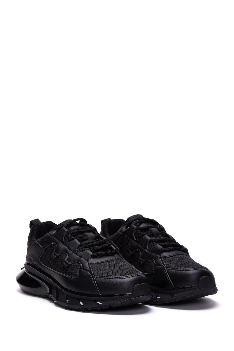Women's Black Thick Soled Sneaker