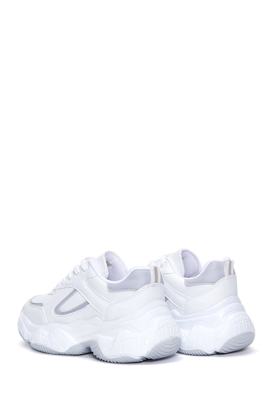 Women's White Thick Soled Sneaker