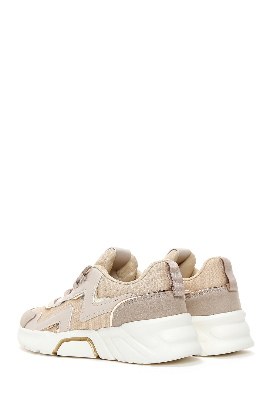 Women's Beige Thick Soled Sneaker
