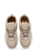 Women's Beige Thick Soled Sneaker | Derimod