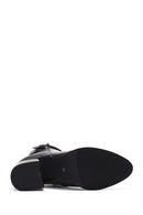 Women's Black Zippered Heeled Boots | Derimod