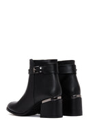 Women's Black Zippered Heeled Boots | Derimod