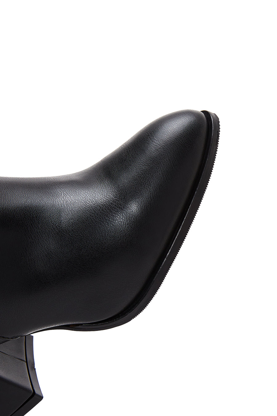 Women's Black Zippered Heeled Boots