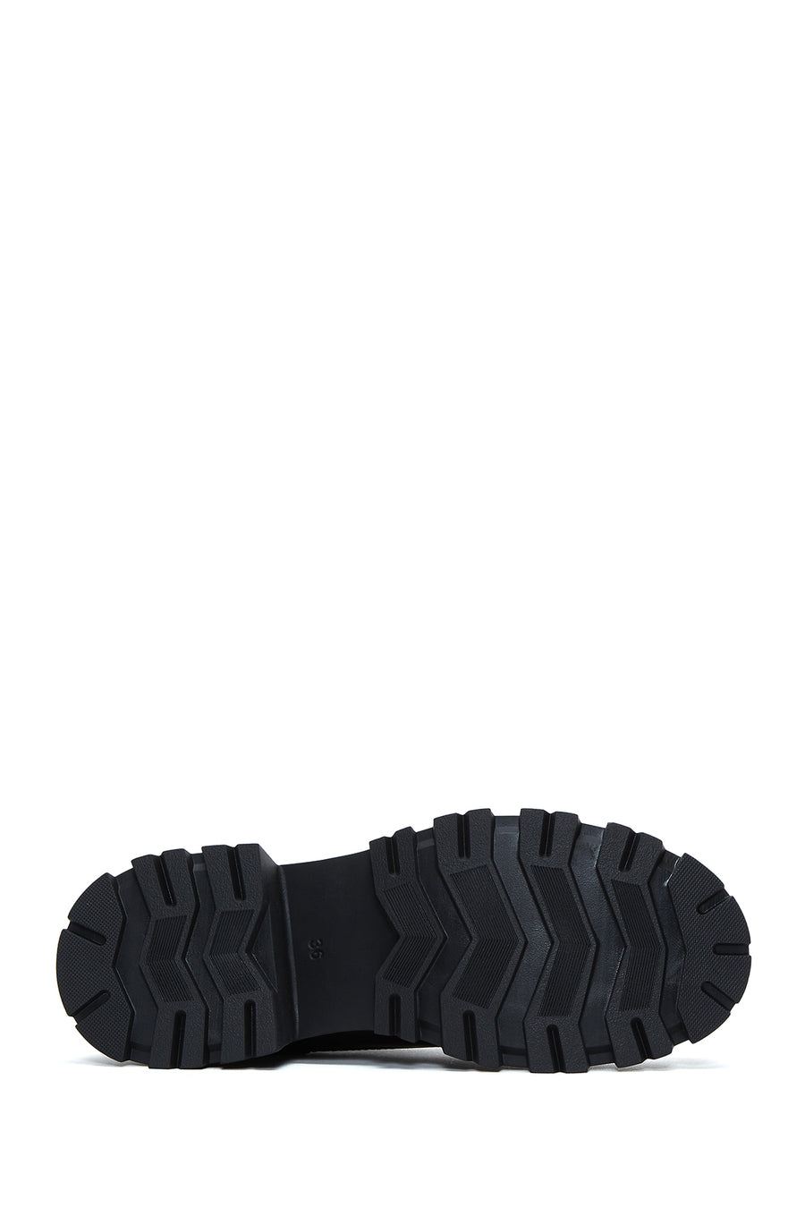 Women's Black Thick Soled Masculine Shoes