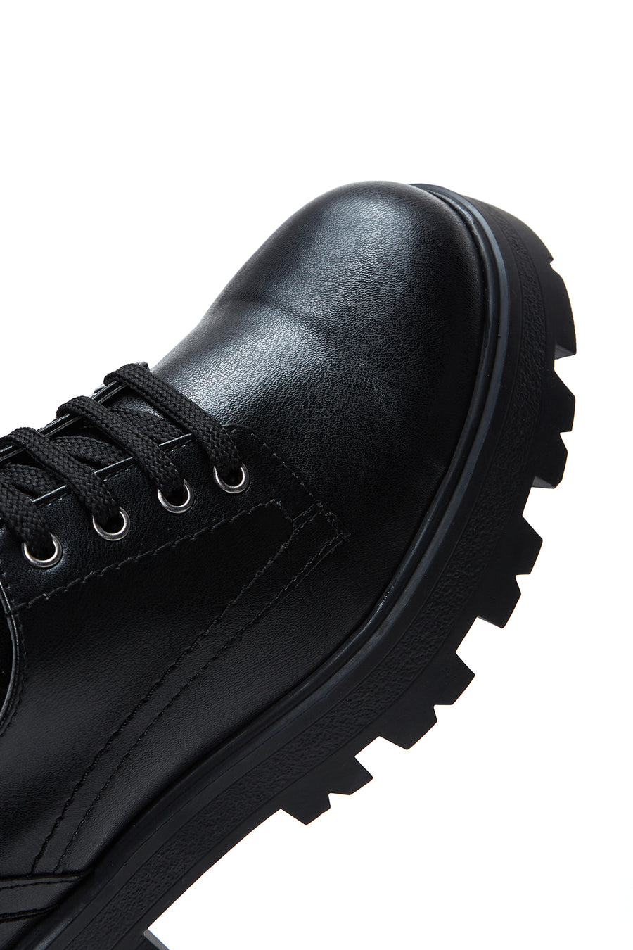 Women's Black Thick Soled Masculine Shoes