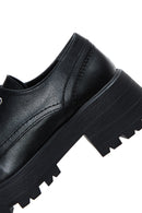 Women's Black Thick Soled Masculine Shoes | Derimod