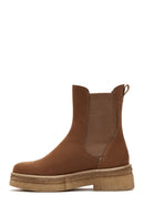 Women's Tan Suede Chelsea Boots | Derimod