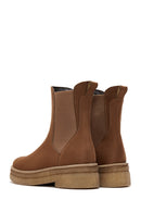 Women's Tan Suede Chelsea Boots | Derimod
