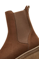 Women's Tan Suede Chelsea Boots | Derimod