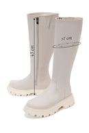Women's Beige Zippered Thick Soled Boots | Derimod