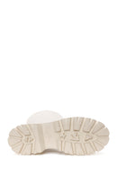 Women's Beige Zippered Thick Soled Boots | Derimod