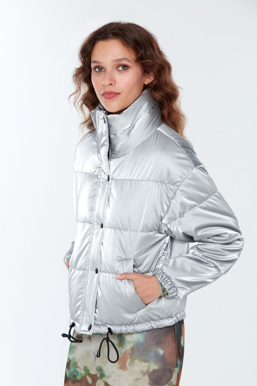 Oslo Women's Silver Softwear Coat 22WGD5003S6 | Derimod